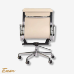 Buy Eames Office Chair EA 217 Cream Leather Replica – Soft Pad Low Back - Image 4