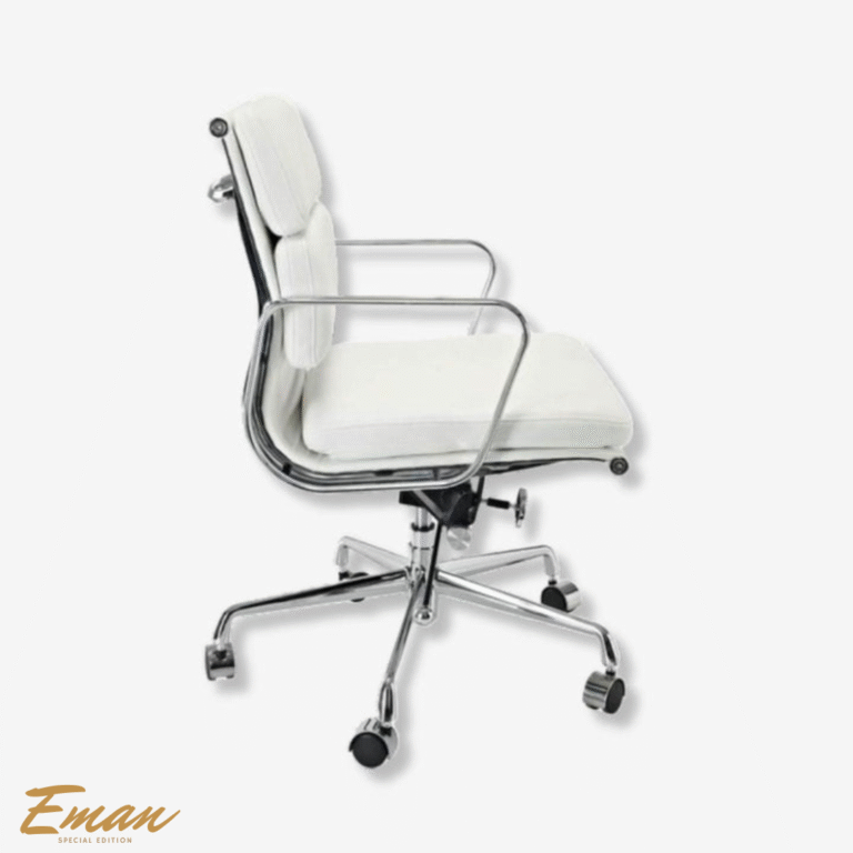 Premium white soft pad office chair for executives