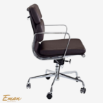 Eames Office Chair EA217 Brown Low Back Replica – Premium Soft Pad | My House Of Furniture - Image 2