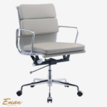Charles Eames Soft Pad Office Chair – Lite Grey Low Back Replica E217 - Image 2