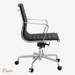 Eames Office Chair EA 117 – Black Leather Low Back Replica - Image 2