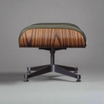 Close-up of the premium leather on lounge chair Charles and Ray Eames