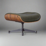 Matching ottoman for lounge chair Charles and Ray Eames in rosewood and leather