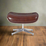 Premium Replica Eames Lounge Chair and Ottoman – Waxy Chocolate Polished Leather with Walnut Wood - Image 7