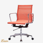 Orange EA117 Mesh Office Chair – Low Back with Ergonomic Design - Image 2