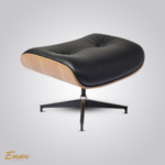 Reproduction Eames Lounge Chair & Ottoman – Black Leather & Normal Base - Image 6