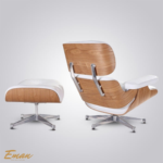 Modern Eames Lounge Chair design featuring sleek lines and luxurious leather