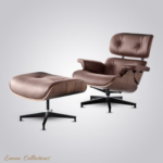 Premium Brown Leather Eames Lounge Chair & Walnut Wood – Classic Comfort & Style