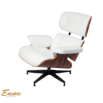 Eames Lounge Replica Weiß – Walnuss Vitra Designklassiker